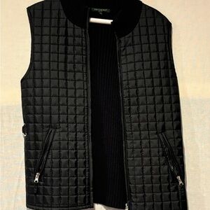 Black Quilted Sweater Vest For Cynthia Petite Large